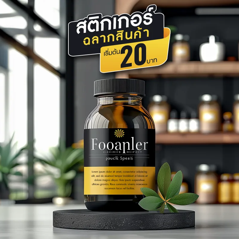 ร้านทำสติกเกอร์ ฉลากสินค้า ราคาถูก เริ่มต้น 20 บาท ต่อใบงานพิมพ์